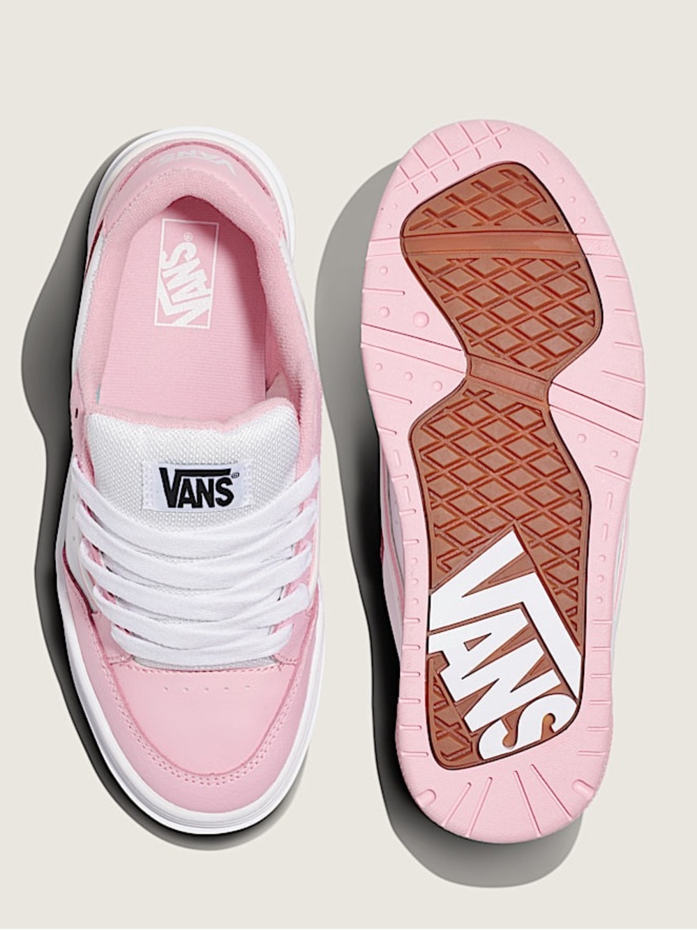 Hylane Vans Pink and White Low-Top Skate Sneakers - Picture 12 of 12